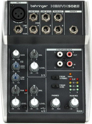 Behringer xenyx 502s channel - xenyx, 5-channel