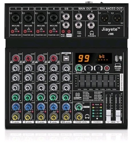 Channel audio mixer dj - 6-channel,
